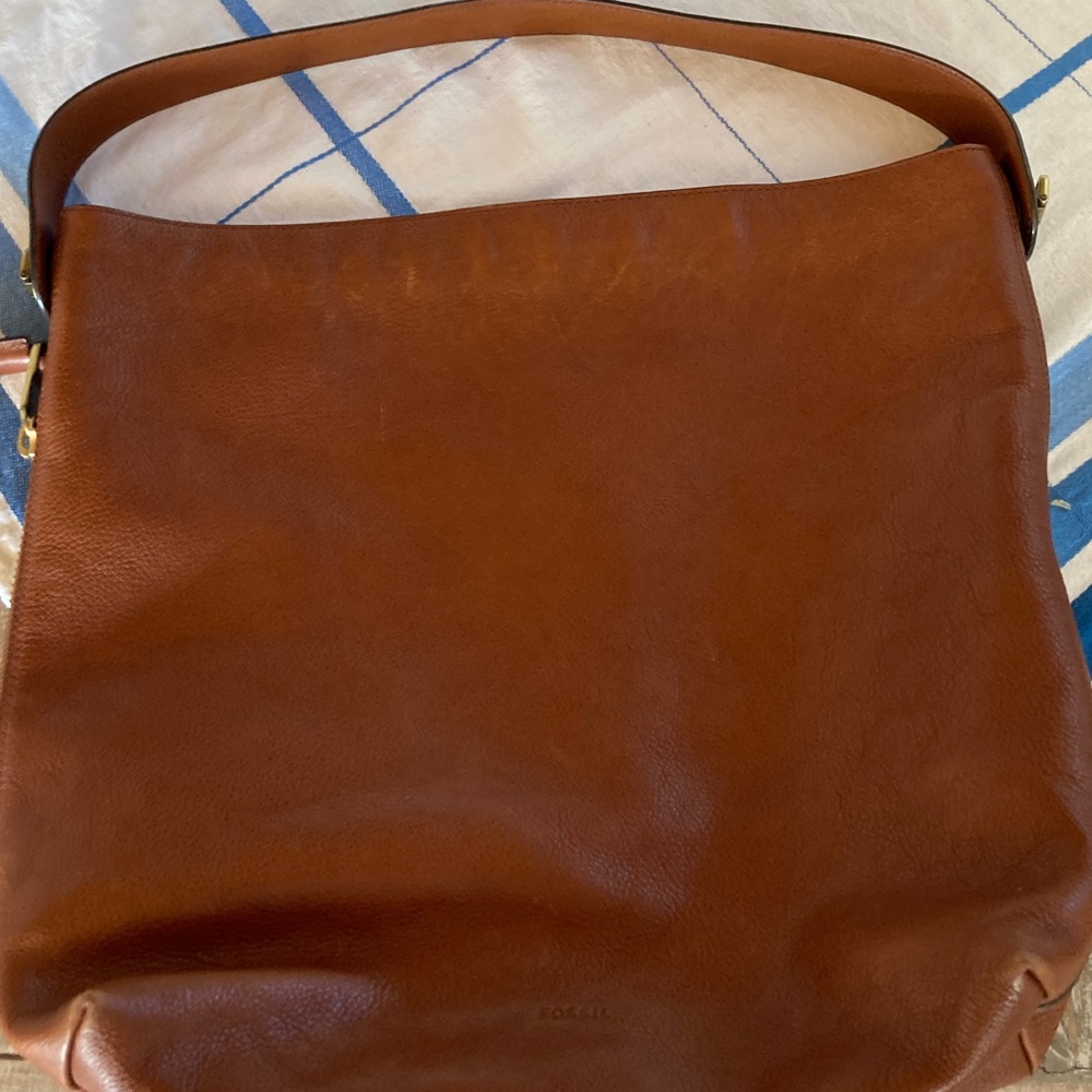 Fossil Brown Leather Shoulder Bag